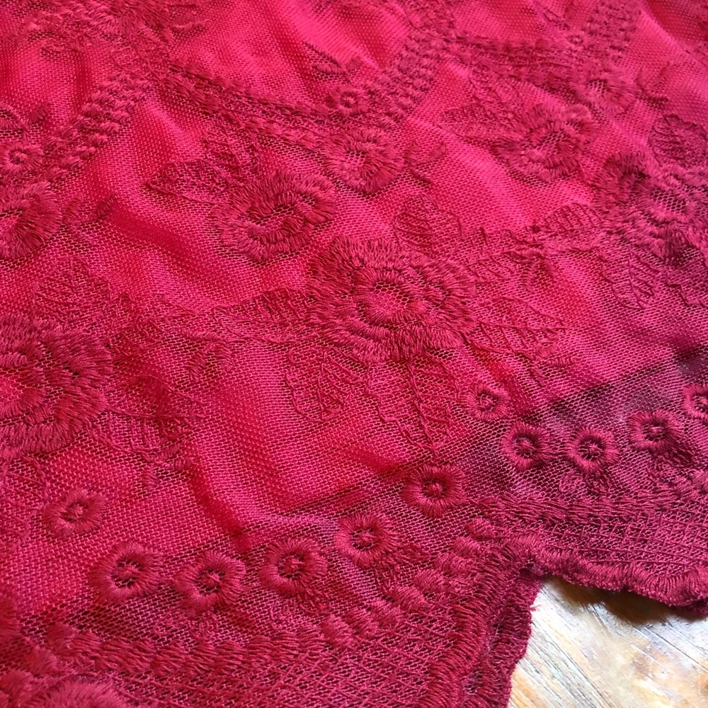 Red lace dress